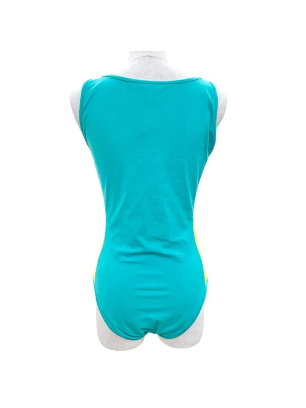 Louis Vuitton Logo Swimwear Swimsuit Dress Emerald Green Yellow Silver 40